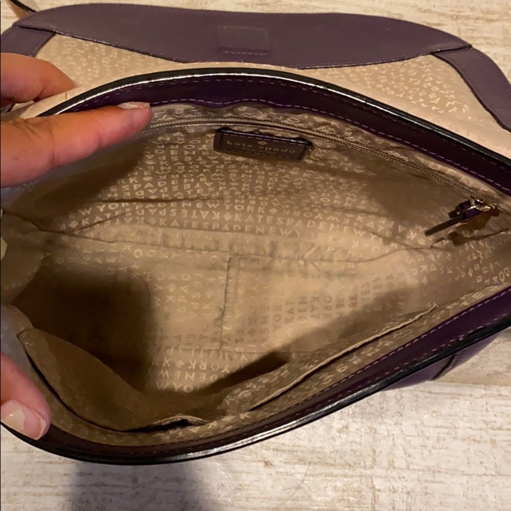 Kate Spade Purple Leather Saddlebag Shoulder Bag - Picture 11 of 14